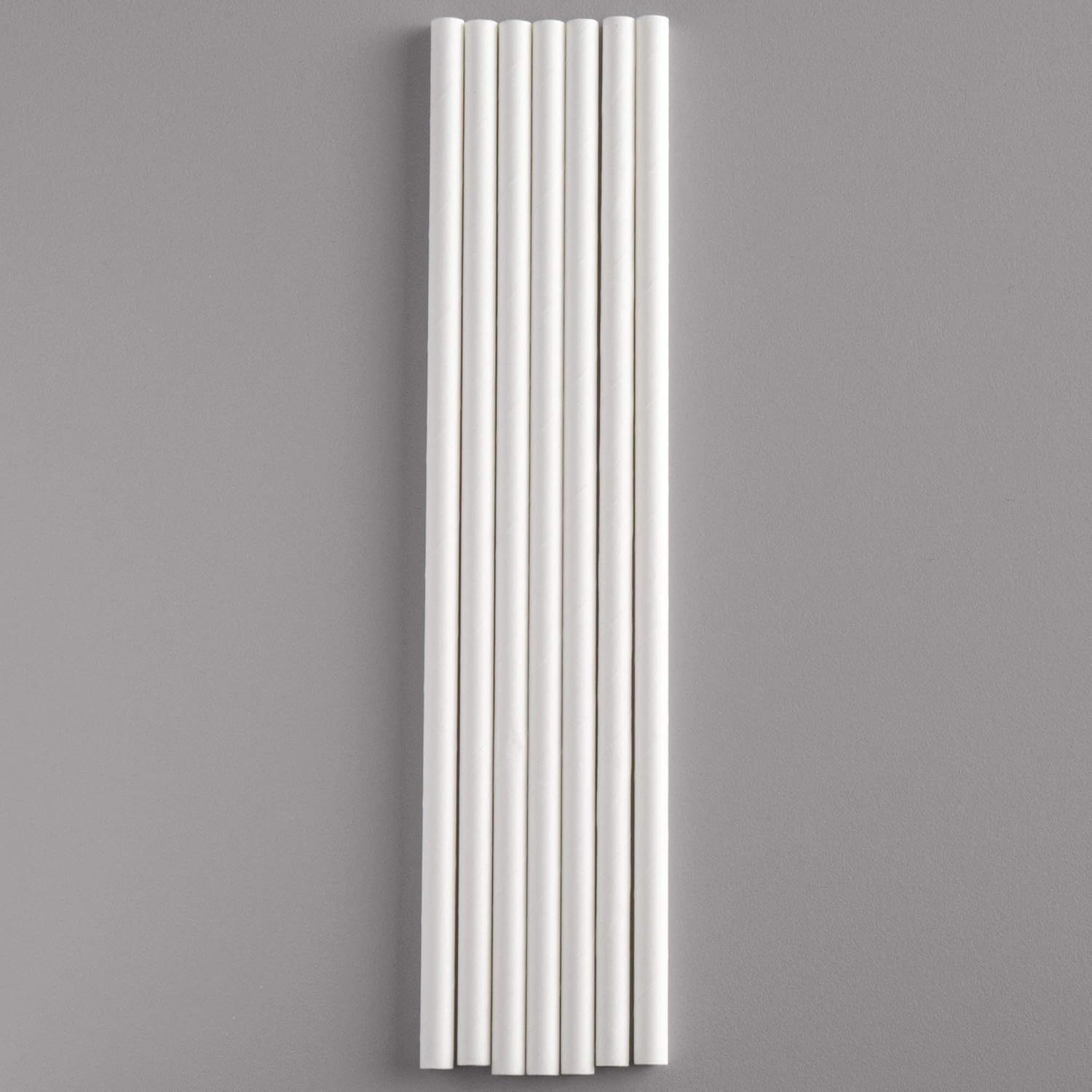 TableTop King 7 3/4" White Jumbo Unwrapped Compostable Paper Straw - 4800/Case