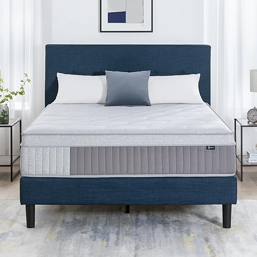 Miniatura 12 de Zinus - Colchón híbrido Euro Top de resortes en bolsillo de 13.0 pulgadas, tamaño Full, alivio de presión, resortes interiores de bolsillo