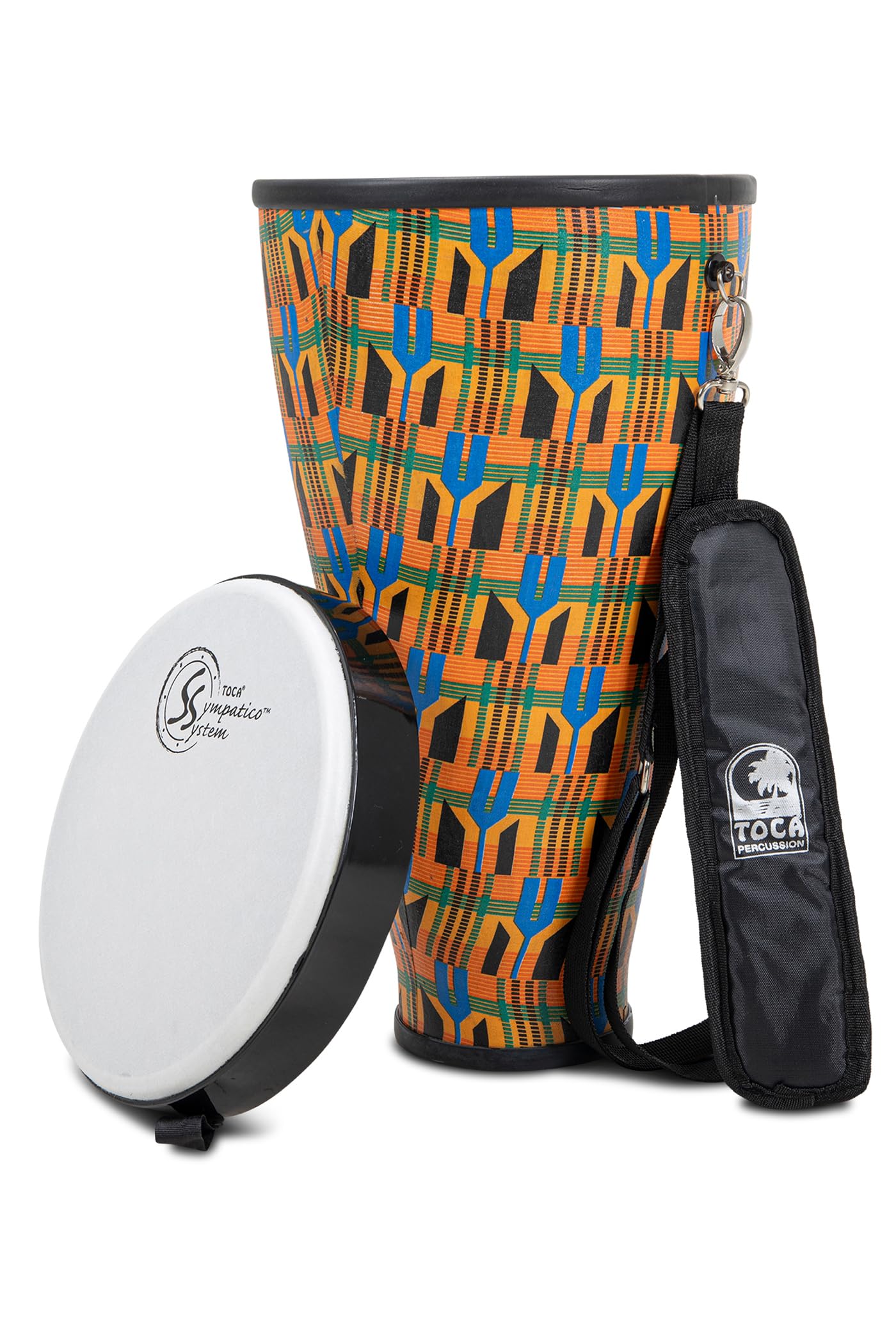 Toca Nesting Drums Freestyle II Nesting Ashiko 10 "x18" Kente Cloth TSSNA-10K-FP