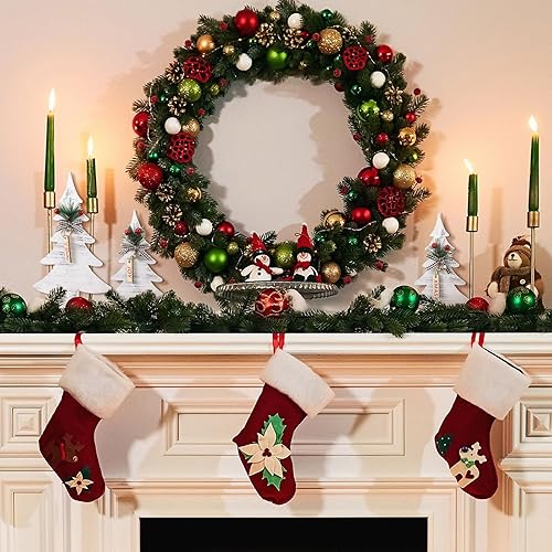 Miniatura 6 de 6 piezas de madera rústica para árbol de Navidad, decoración de casa de campo, árboles independientes, bandeja escalonada, decoración de mesa para