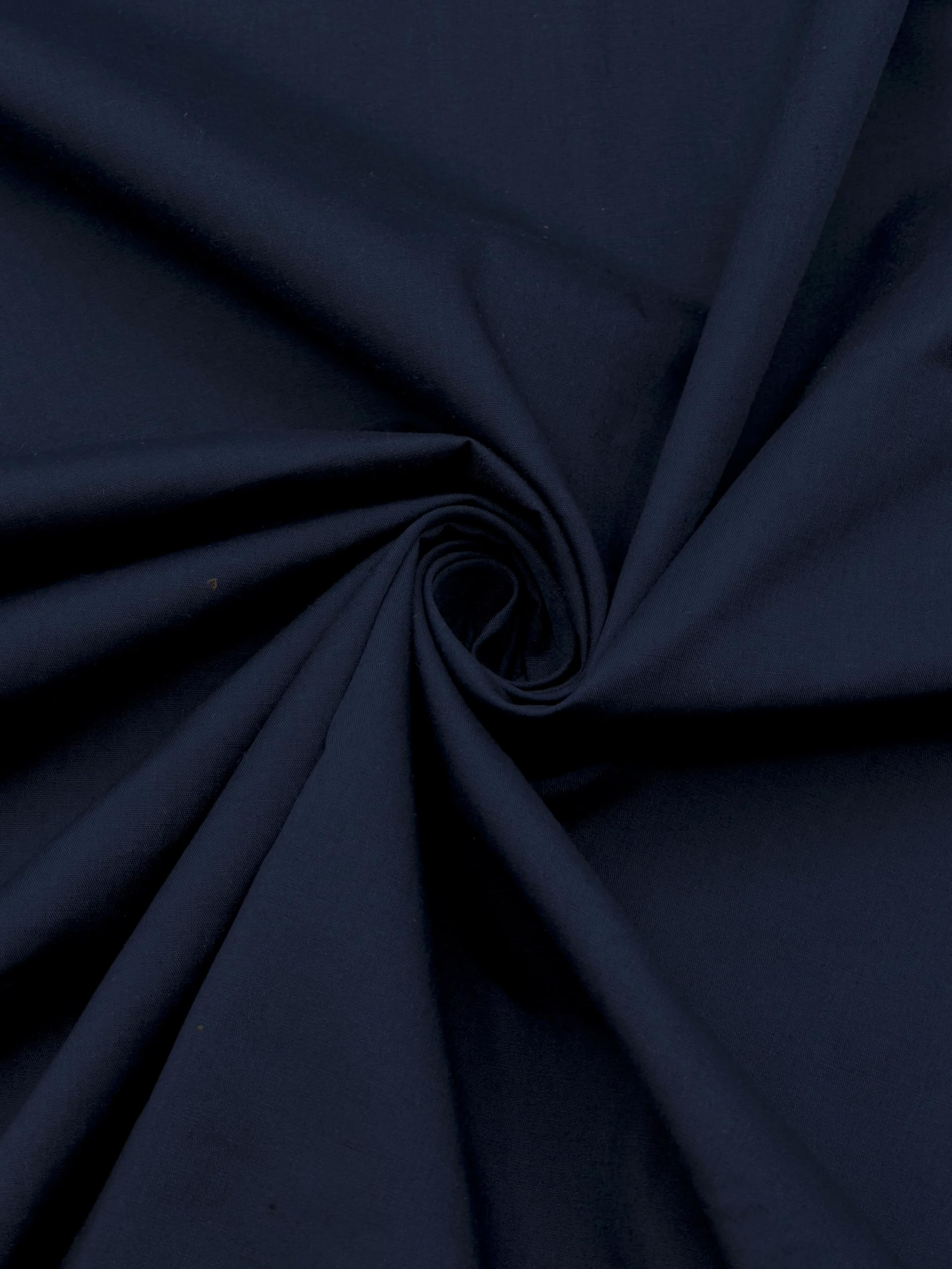 EOVEA - Cotton Polyester Fabric by The Yard – 60" Wide Broadcloth Fabric, Soft, Lightweight & Breathable Material for Lining, Curtains, Bedding, Skirts, Sewing Projects (Navy,2 Yard)