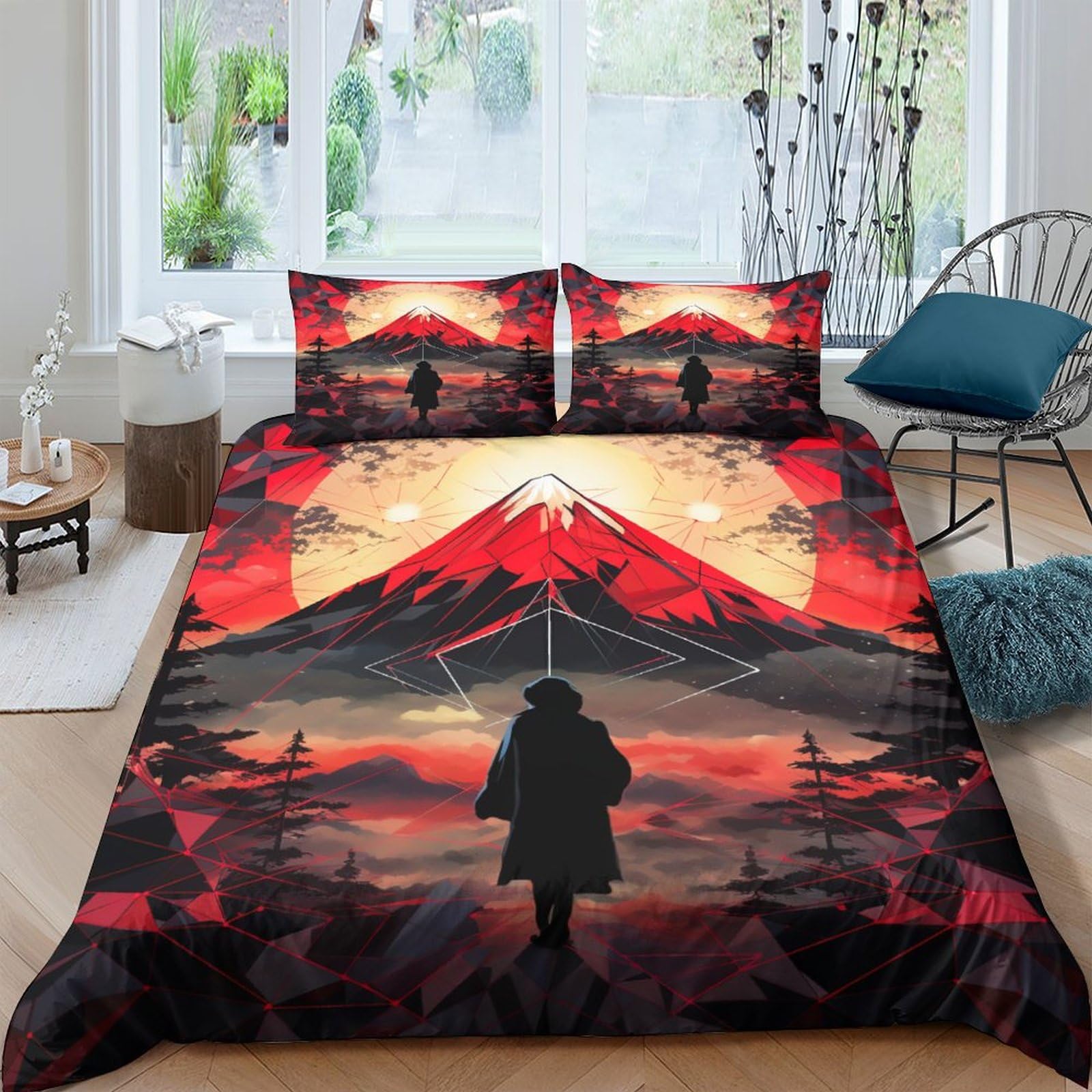 Couette confortable Ukiyoe à fermeture éclair en microfibre 3D respirante