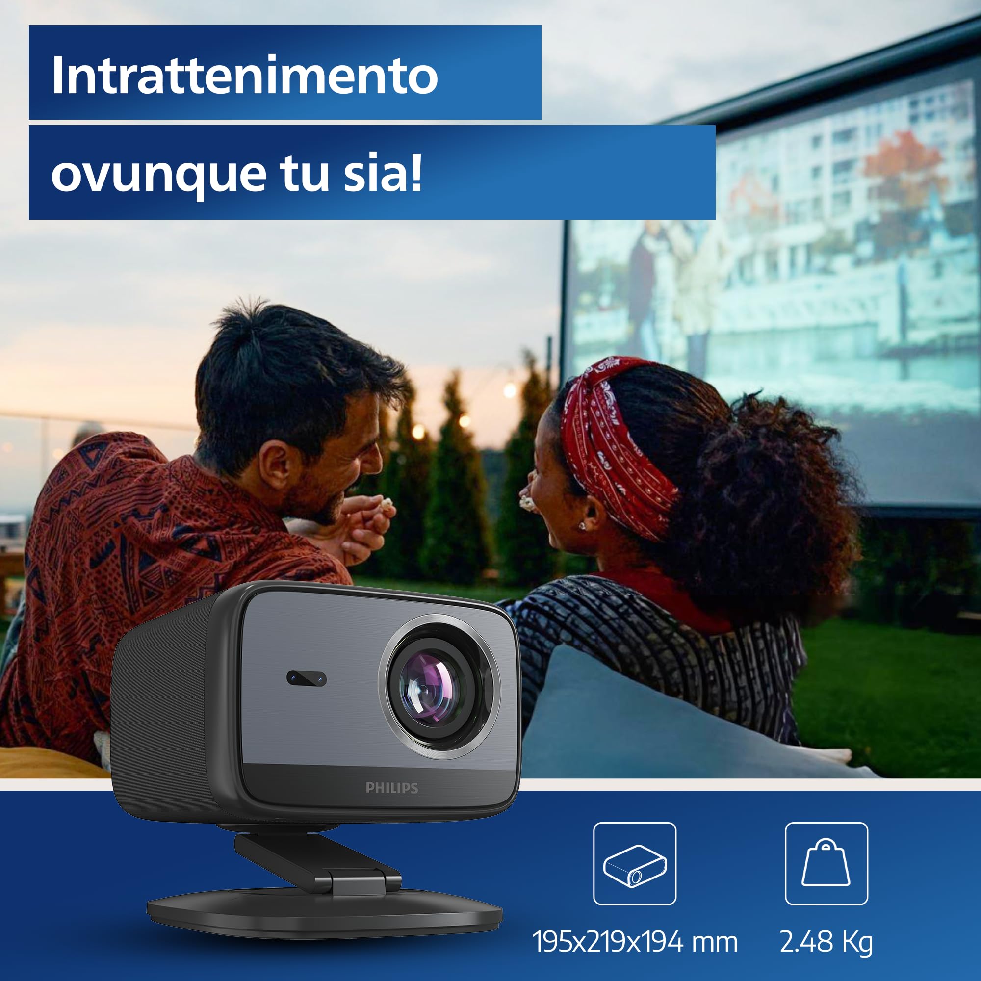 Videoproiettore - PHILIPS - NEOPIX 450 - Full HD 1080P - 500 ANSI lumen - Nero