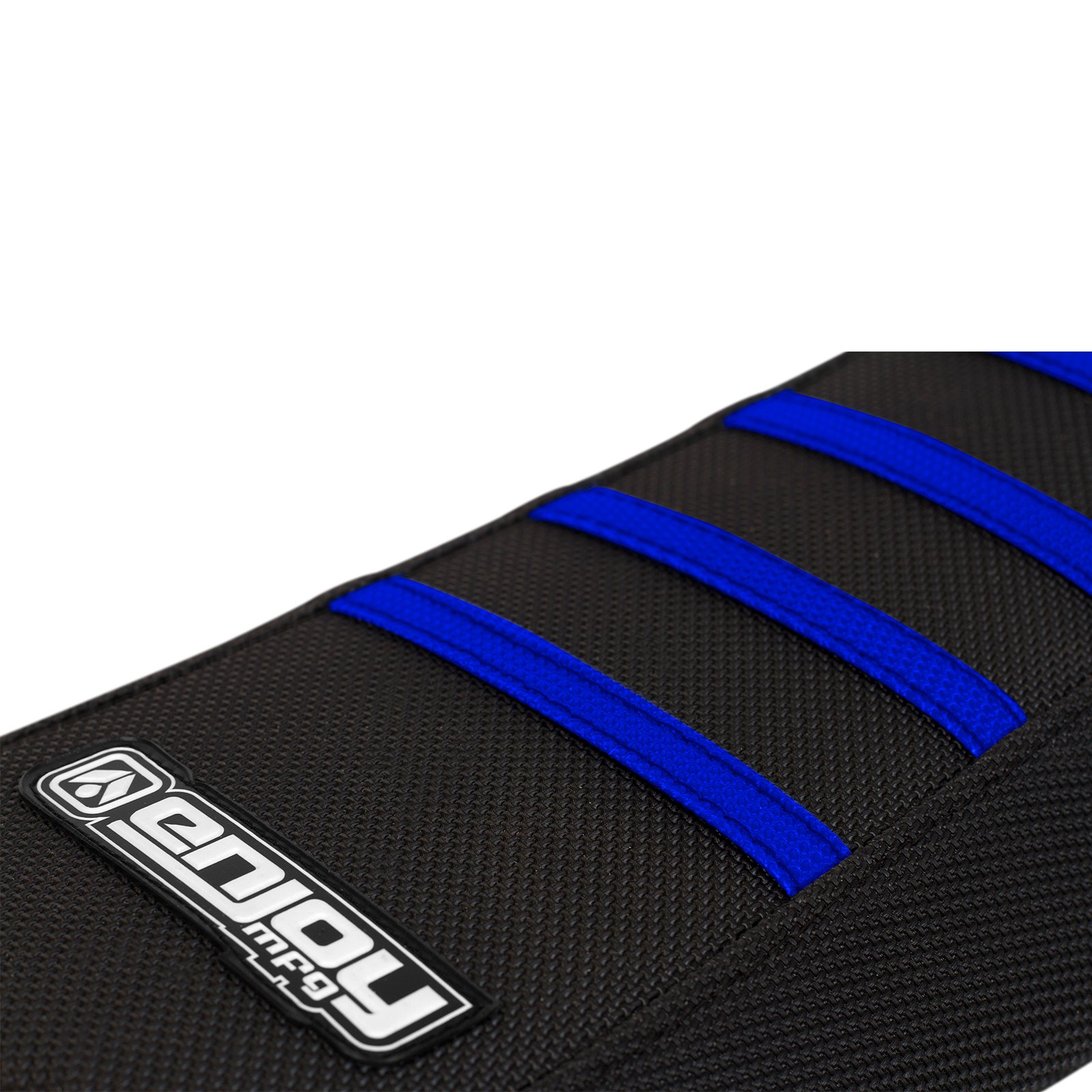 Enjoy Mfg Seat Cover - Compatible Fit for Yamaha TTR50 TTR 50 - All Black/Blue Ribs #105