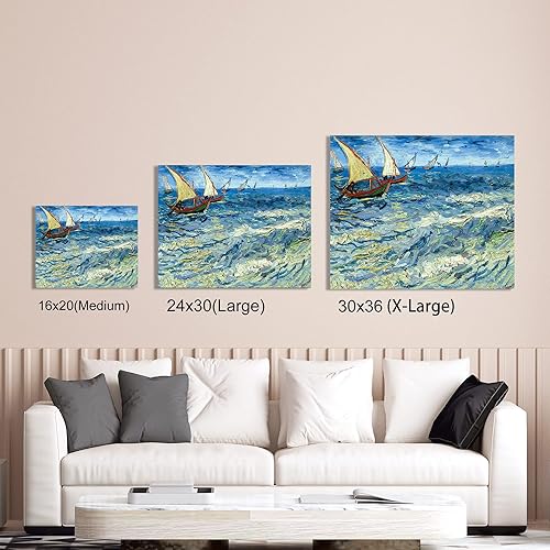 Miniatura 293 de A&T ARTWORK The Starry Night de Vincent Van Gogh. Tamaño del marco: 36 x 30 pulgadas, tamaño de la imagen: 30 x 24 pulgadas, reproducciones clásicas