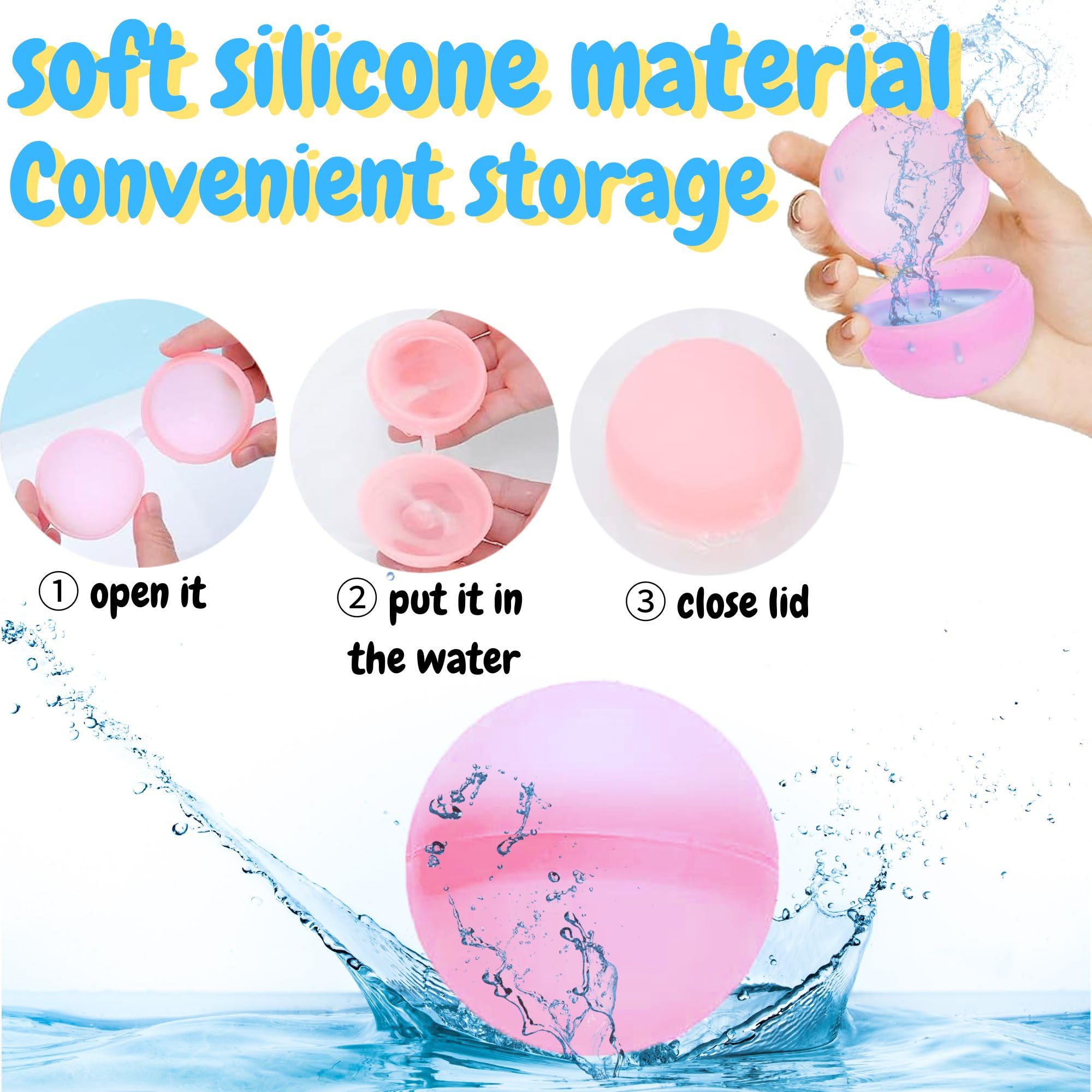 Jeux D'eau Extérieur 6 Couleurs 18 Bombes à Eau Réutilisables En Silicone - Pour Jeux D'été Au Jardin, Plage Ou Piscine