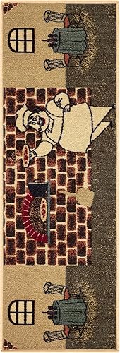Miniatura 11 de Ottomanson Sara Collection - Alfombra antideslizante de goma con diseño de chef de 2 x 5 pulgadas, 20 x 59 pulgadas, multicolor