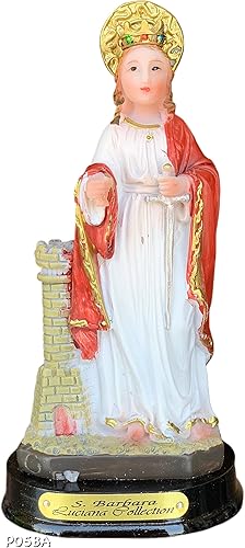 Luciana Collection -Estatua de Santa Bárbara Estatua de Santa Bárbara Estatua Estatua Sagrada (5 pulgadas)