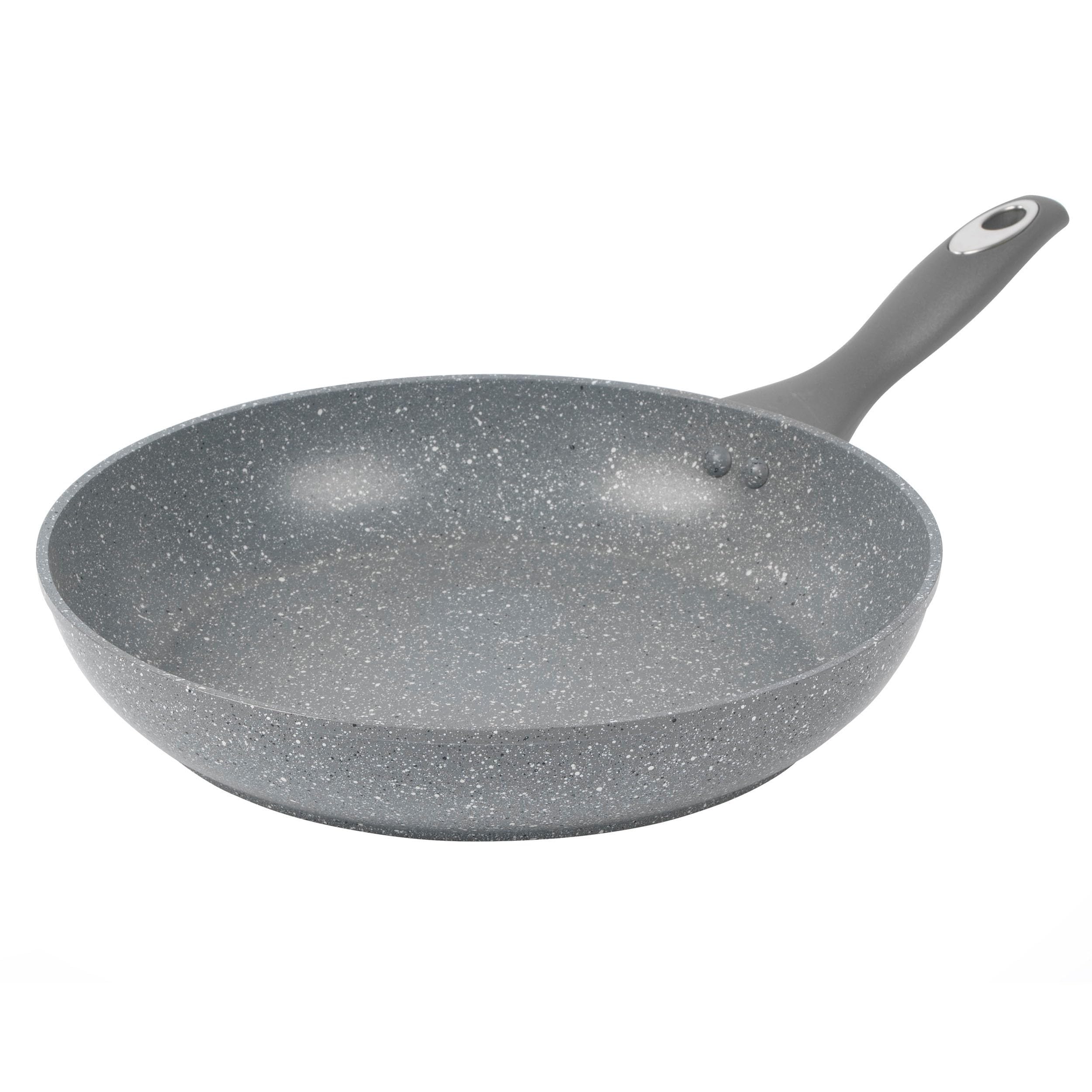 Salter BW02764G Sartén Antiadherente de Aluminio Forjado De La Colección Marblestone, Mango De Baquelita, 28 cm, Apta Para Lavavajillas, Revestimiento De Mármol, Gris