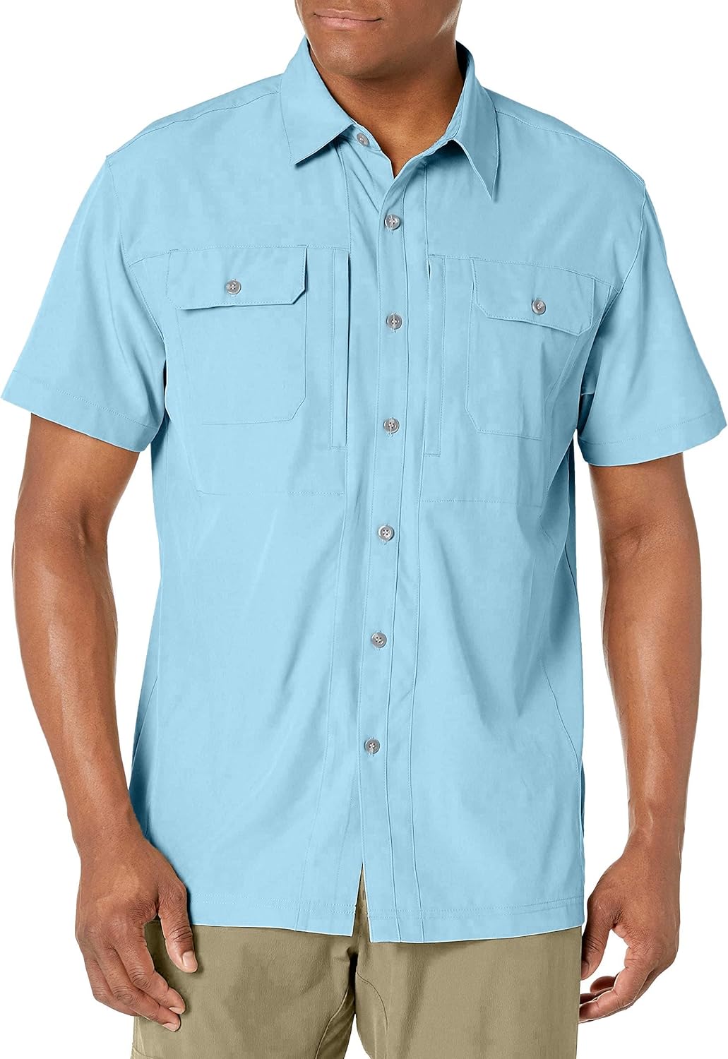 Little Donkey Andy Men's Lightweight Short Sleeve Shirt Quick Dry Stretch Shirt for Hiking Travel, UPF50