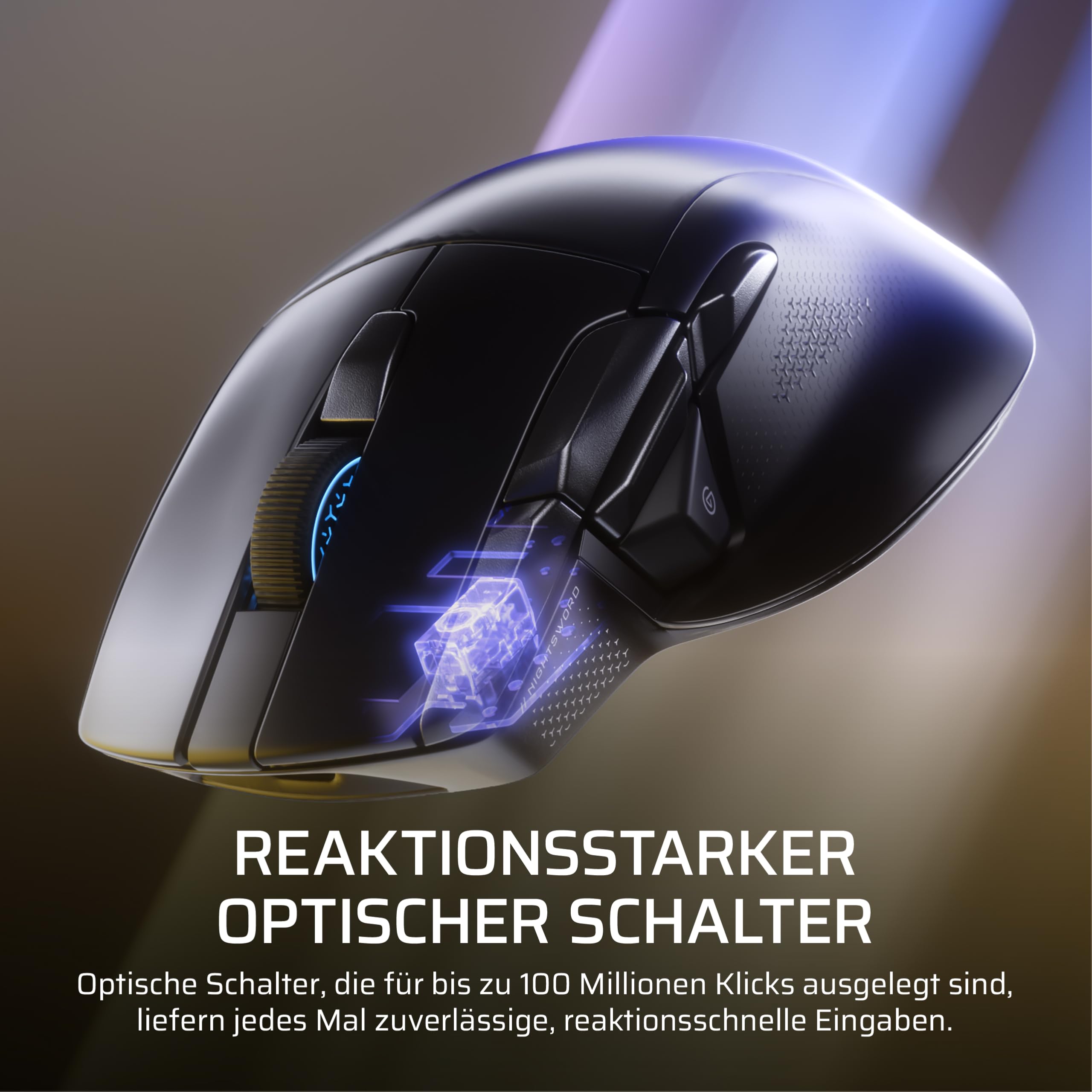Corsair NIGHTSWORD v2 Wireless SD Gaming-Maus – Schwarz | Stream Deck-Taste, 8000Hz Hyper-Polling, 33K DPI, Ergonomisches Design, Bis zu 170 Stunden Akkulaufzeit