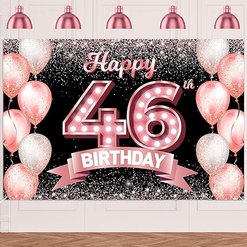 Vista 30 de Happy 21st Birthday Rose Gold Banner Backdrop Cheers to 21 Years Old Confetti Balloons Theme Decor Decorations for Women 21 Years Old Pink Birthday
