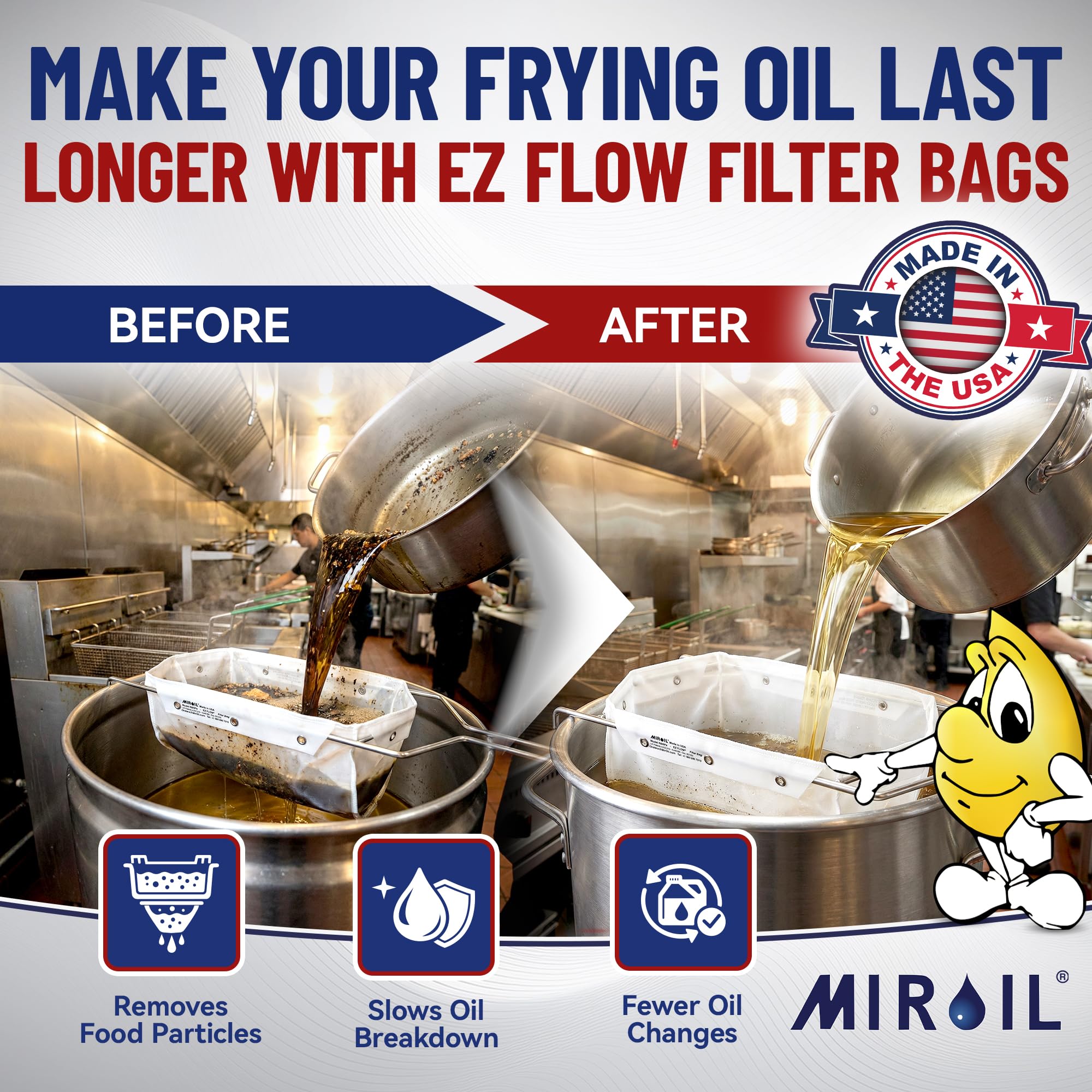 Miroil RB6PS Part 12852 EZ Flow - Bolsa de filtro para aspiradora