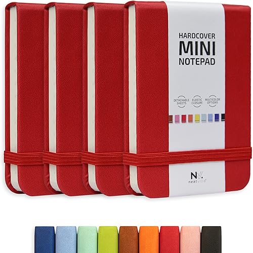Miniatura 8 de Cuaderno pequeño de 3 x 4 pulgadas, tamaño pequeño, tamaño de bolsillo, mini cuaderno de cuero de tapa dura, cuaderno de notas pequeño con banda