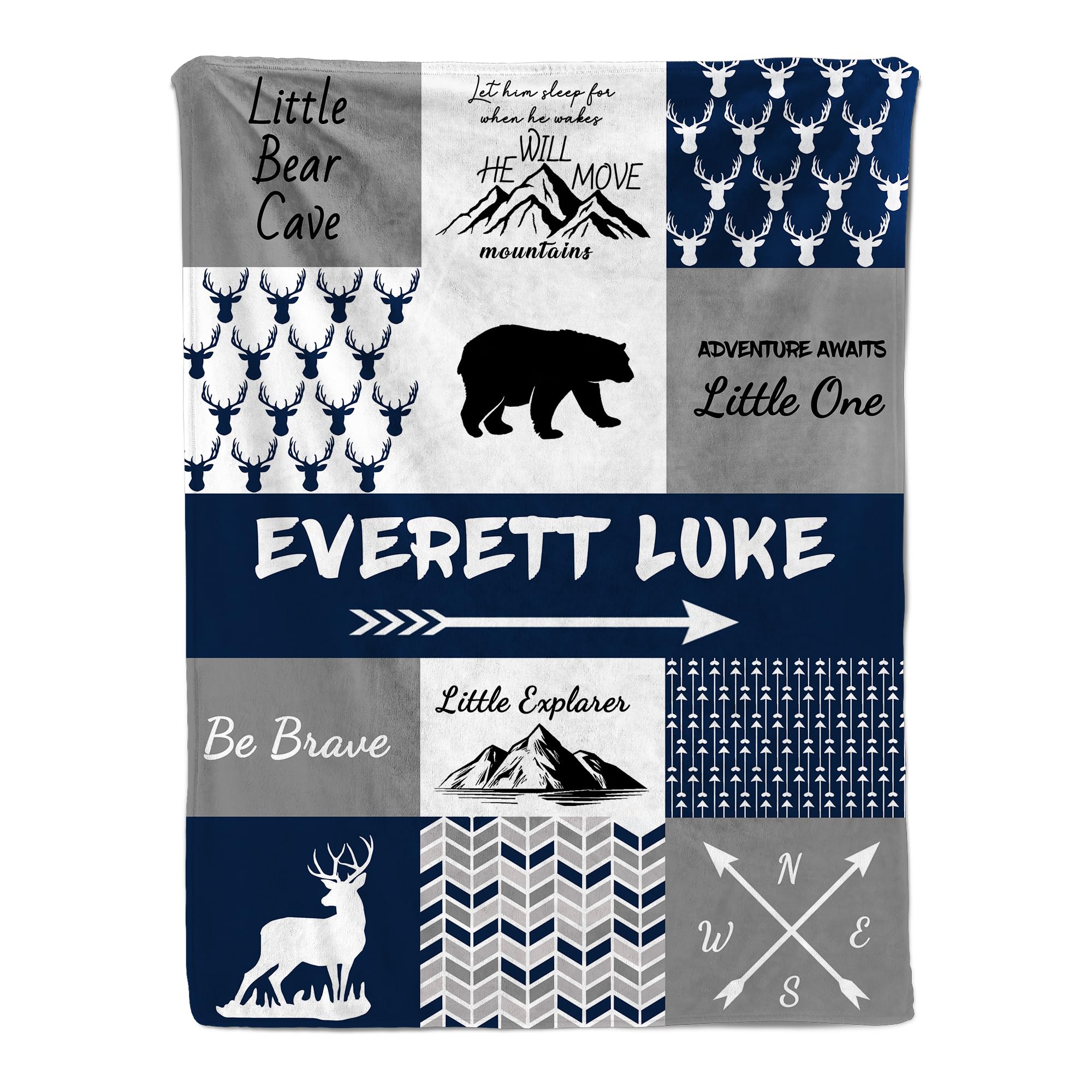 Personalized Baby Blanket With Name - Flannel Swaddle Blanket For Boys & Girls | Custom Gift For Newborns - View #4