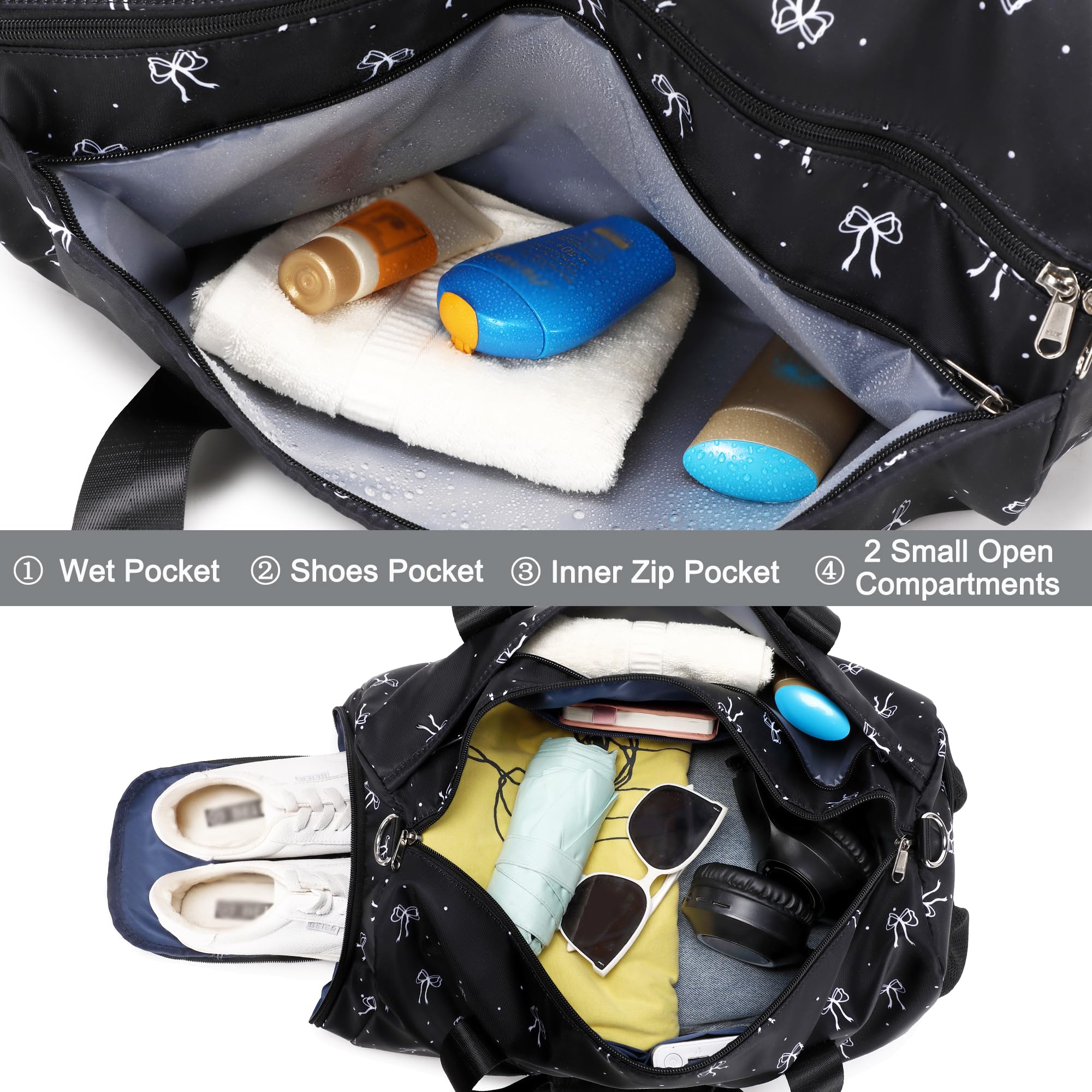 Kimwadalh Borse Sportiva Bambina Tote da Palestra Bambina Borsa da Viaggio Borsa da Palestra Ragazze Borsa da Sportiva Borsone Viaggio