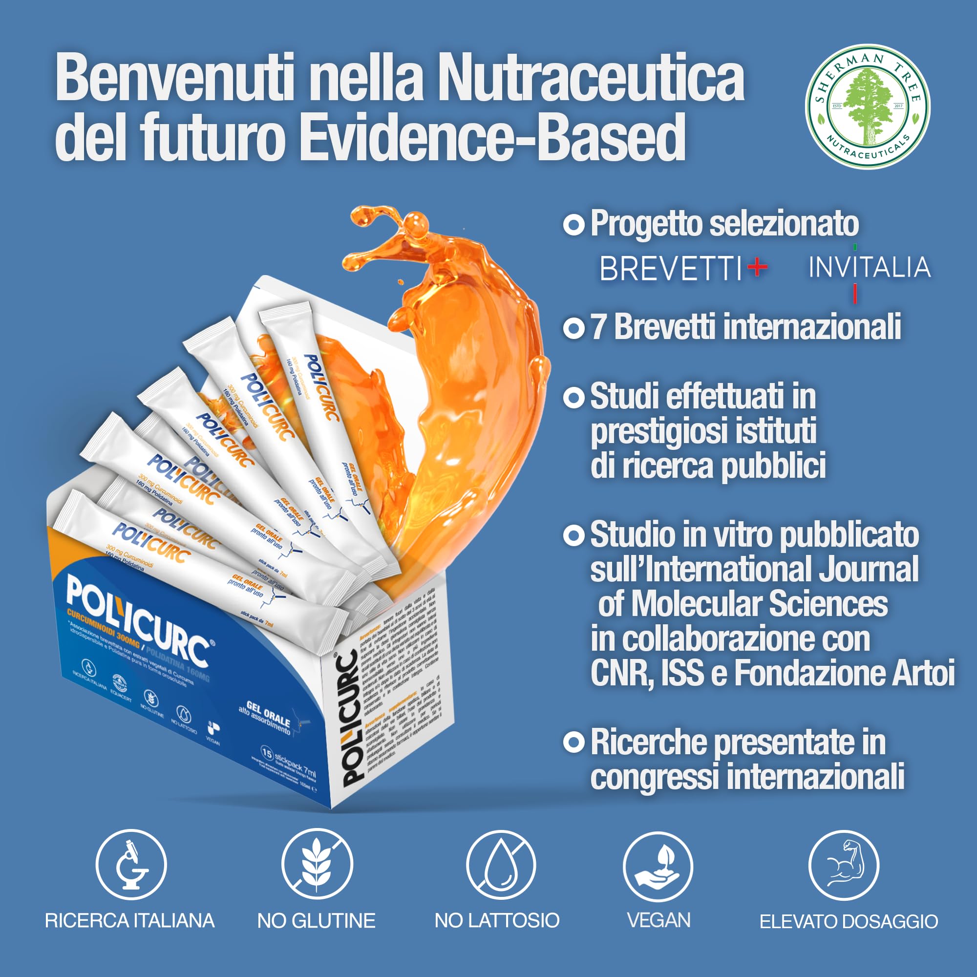 PolyCurc Gel - Integratore Curcumina e Polidatina - Stickpack alto dosaggio