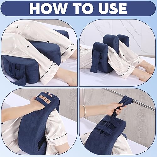 Miniatura 3 de MABOZOO Dispositivo de giro para pacientes con orificio para mango, almohada de terciopelo en forma de U, almohada de lactancia postrada en cama,