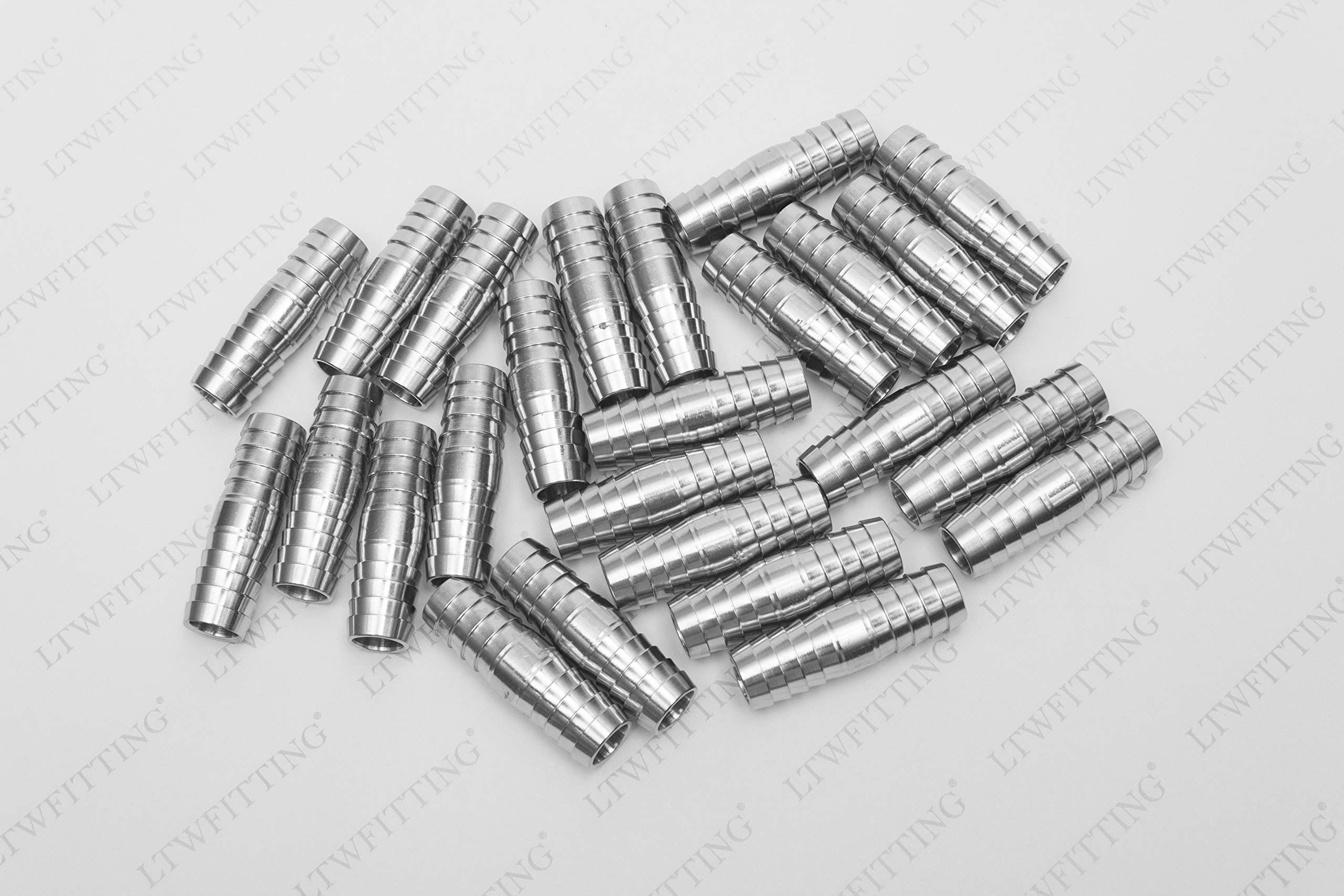 Generico-Barra Produzione Inox Acciaio 316 Barb Giunto Mender Raccordo 5/8" Hose ID Air Water Fuel Boat (confezione da 25)