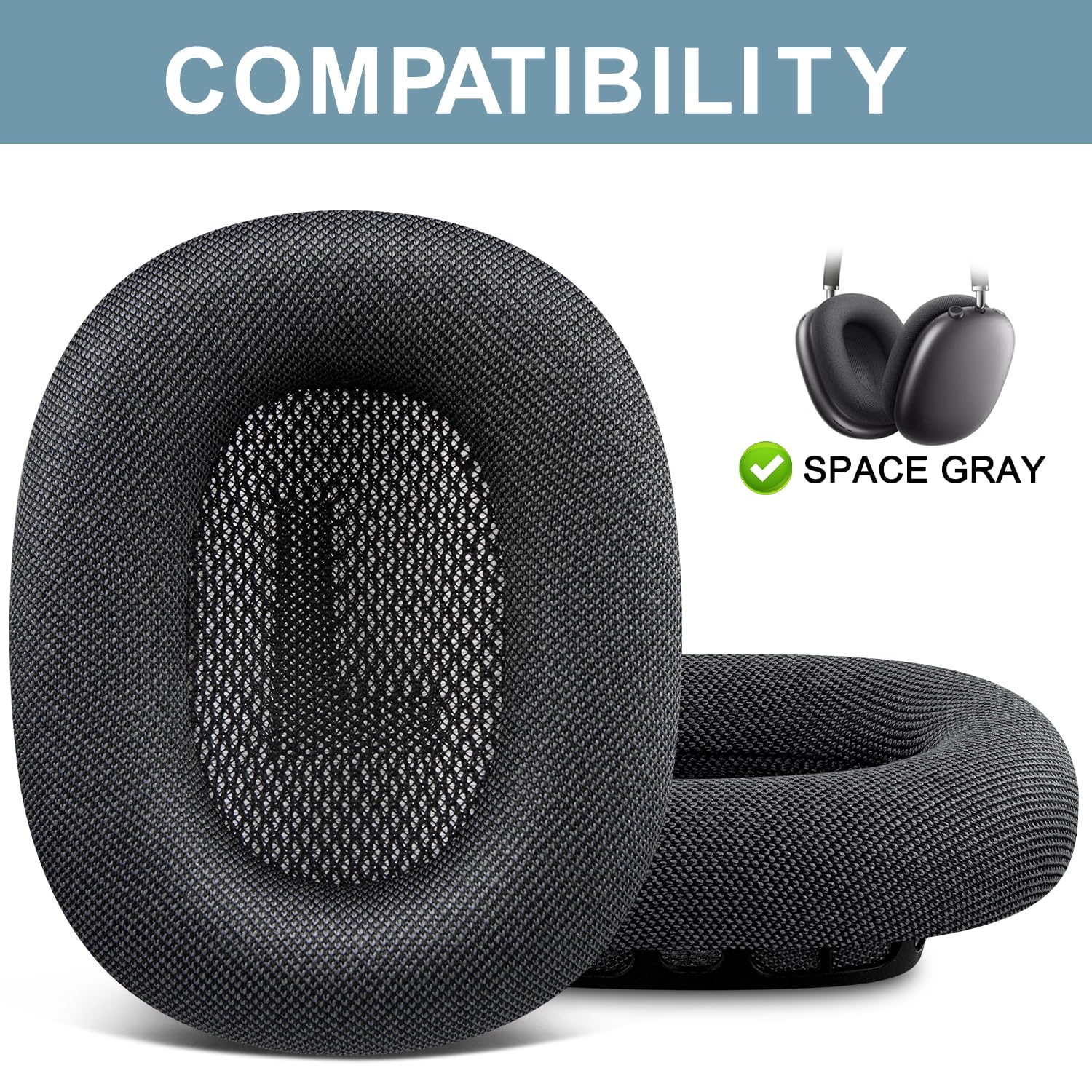 Sostituzioni Ear Pads per Airpods Max Durevoli in tessuto reticulato - Dettaglio