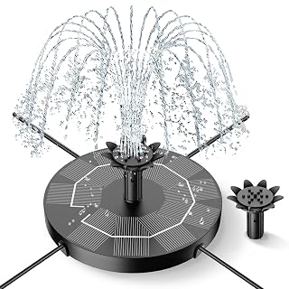 Solar Fountain for Bird Bath, Solar Powered Water Fountain 4-in-1 Nozzles | Upgrade 1.8W Solar Fountain Pump for Bird Bath, Standing Floating Solar Powered Fountain for Garden, Pond, Pool, Outdoor - Amazon product rated Grade B