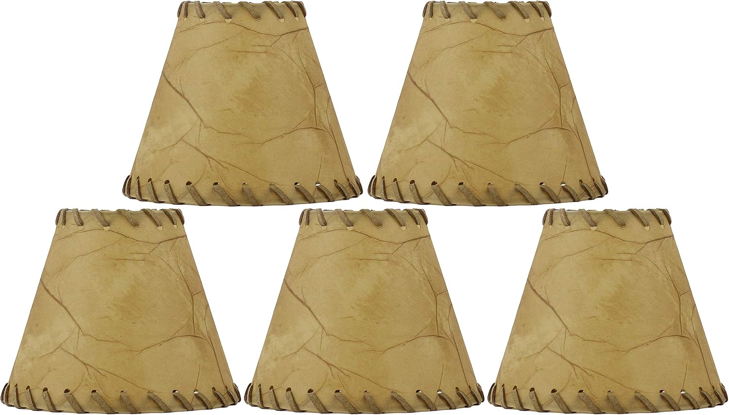 Urbanest Chandelier Lamp Shades 6inch, Hardback, Faux Leather, Laced