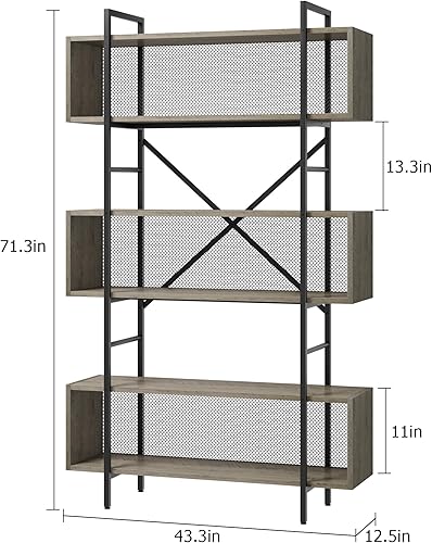 Miniatura 2 de GAOMON Estantería de 6 niveles, estante industrial de 71.3 pulgadas de alto con estantes de exhibición abiertos, estantería de 6 estantes con marco