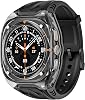 Compatible with 2024 Samsung Galaxy Watch 7 Ultra 47mm Band with Case, TPU Rugged Sport Replacement Strap Clear Protective Cover Bumper Accessories for Men