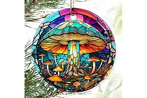 Pattern B: Enchanting Ceramic Mushroom Ornament for Christmas Tree Festivities
