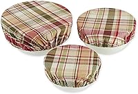 Vista 13 de DII Colección de fundas de tela reutilizables, lavables a máquina, algodón con elástico para almacenamiento de alimentos, 10.25"/8.25"/7.5" de negro