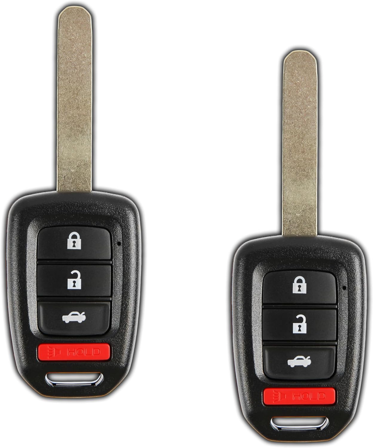 KeylessOption Key Fob Replacement for 2016 2017 2018 2019 2020 Honda Accord Civic Keyless Entry Remote, 4-Button MLBHLIK6-1TA (Pack of 2)
