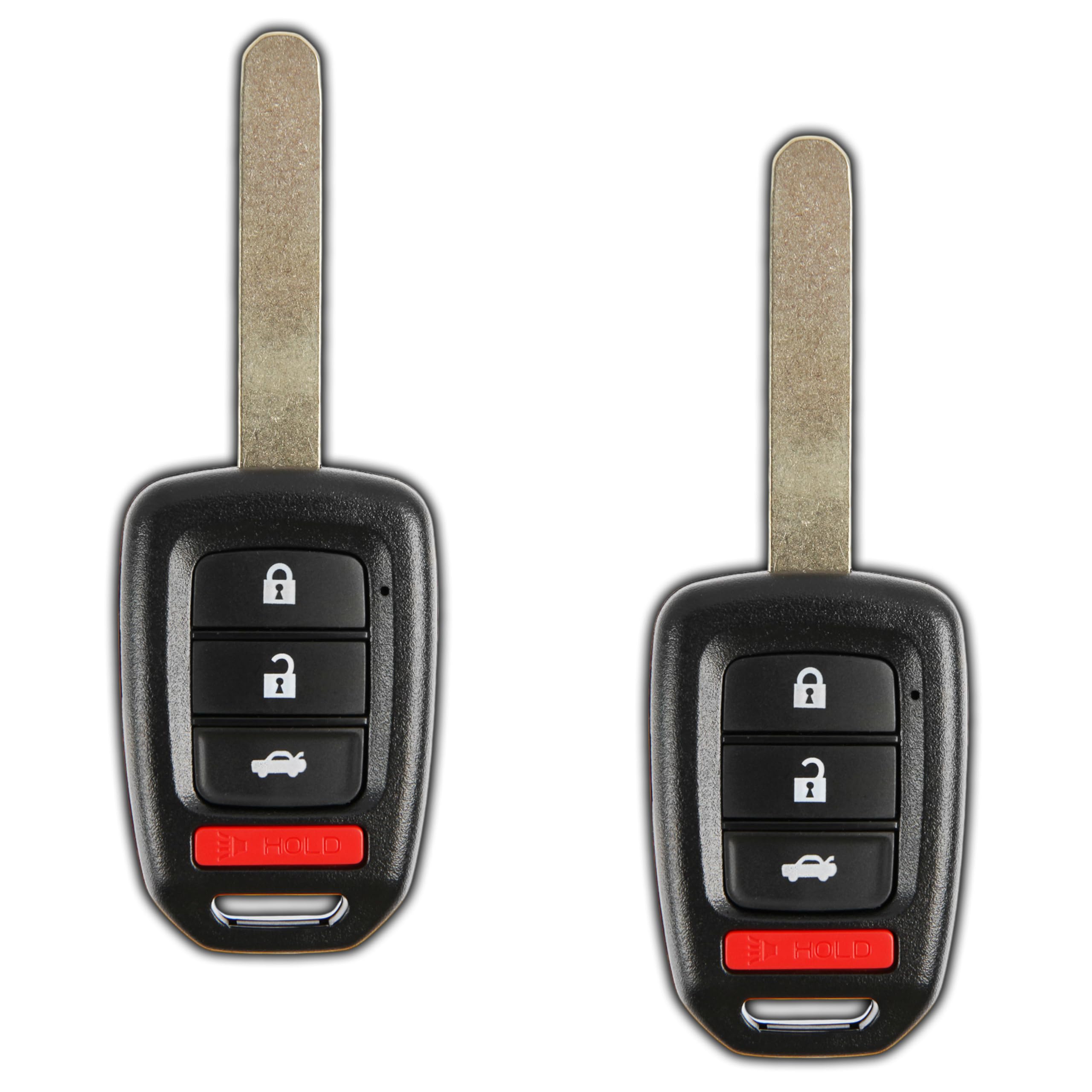KeylessOption Telecomando di ricambio per telecomando senza chiave per Honda Accord Civic 2016 2017 2018 2019 2020, 4 pulsanti MLBHLIK6-1TA (confezione da 2)
