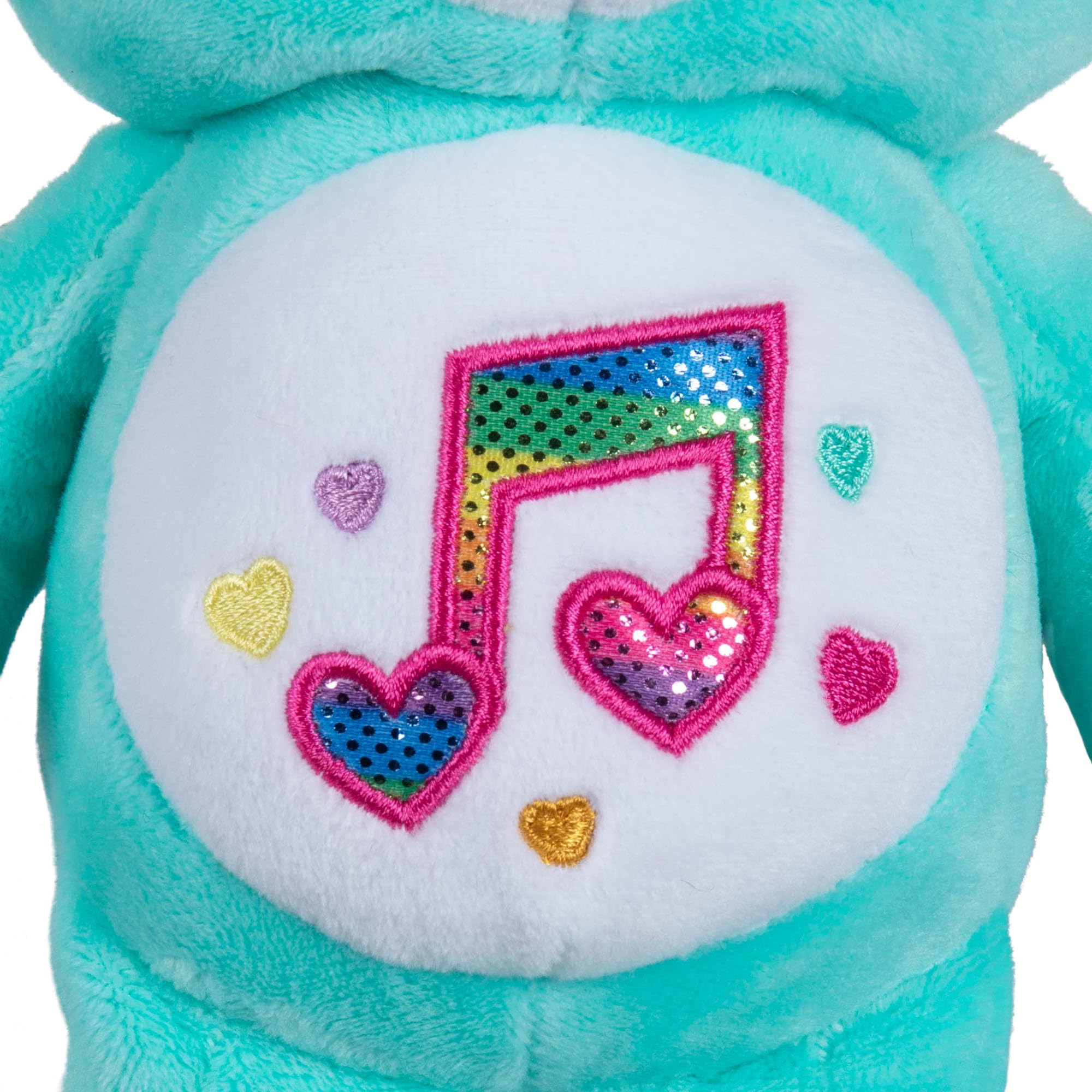Basic Fun Care Bears 22cm Sparkle Plush, Heartsong Bear Eco-Friendly Soft Toy with Glittery Belly Badge - Image 3