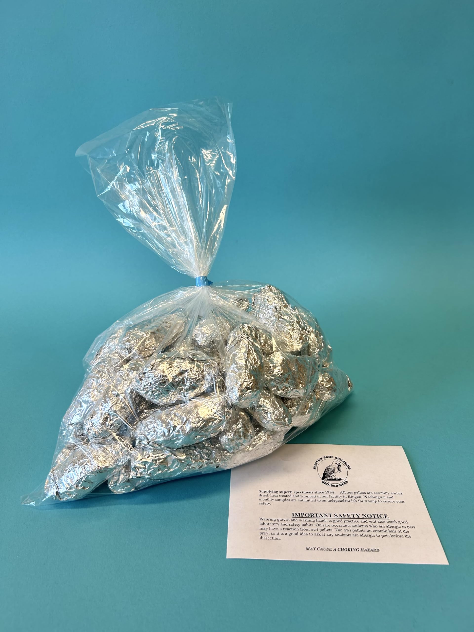 P1A-50: Bargain Bucket, 50 JUMBO OWL Pellets with Teachers Guide and Bone Sorting Sheets