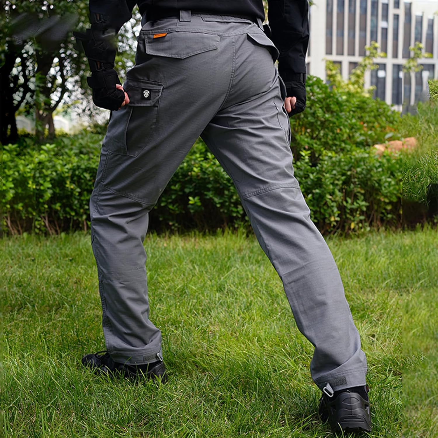 Men's Tactical Pants, Water Resistant Ripstop Military Pants, Work Hiking Pants with 9 Pockets - Image 3