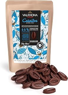 Valrhona Dark French Semisweet Chocolate Discs for Baking (Feves). Premi...