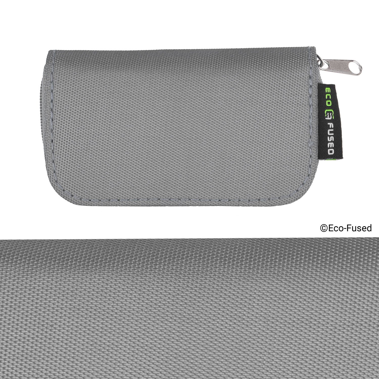 Eco-Fused Custodia per schede di memoria, adatta per schede SDHC e SD, 8 pagine e 22 scomparti, panno in microfibra incluso, confezione da 2, 44 scomparti, grigio e nero