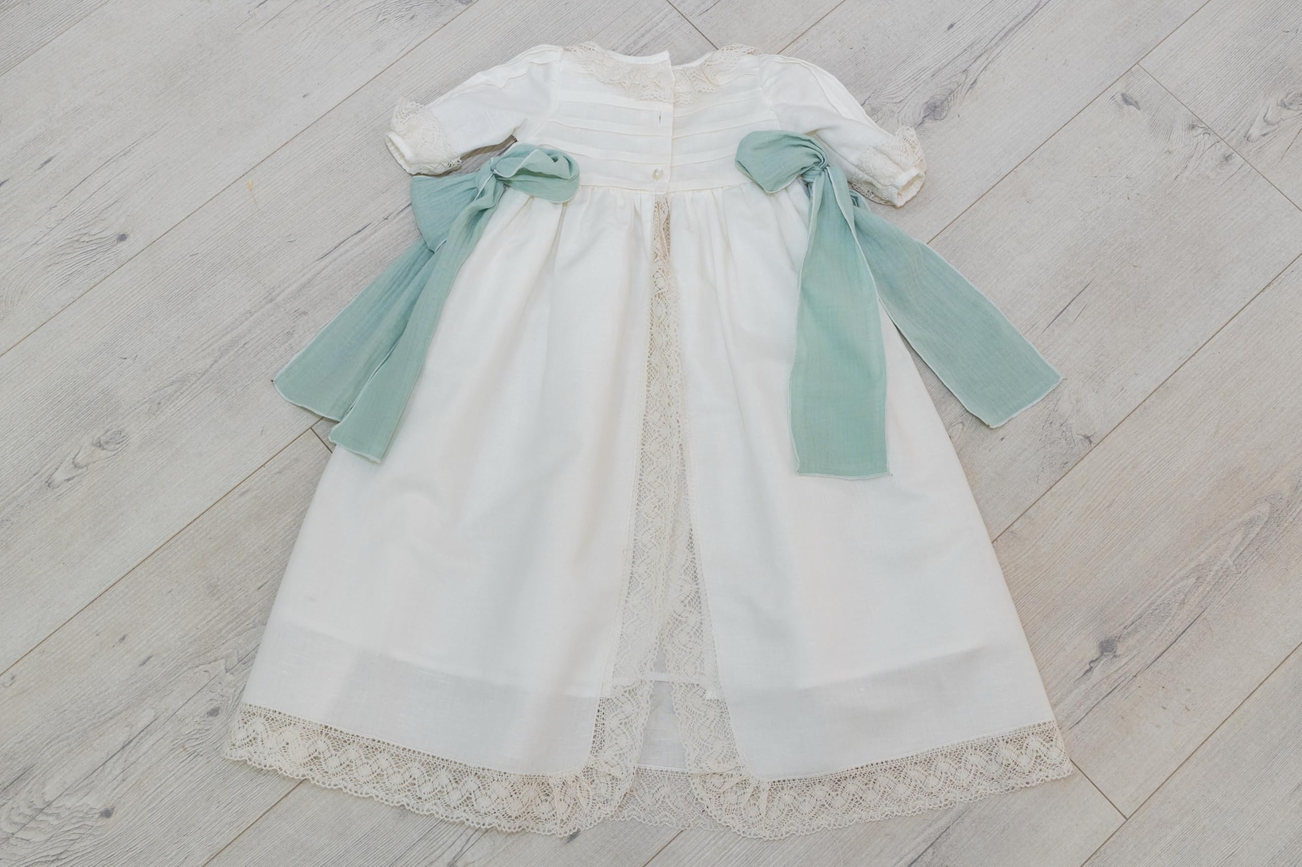 Nenel Traje de bautizo para bebé – Traje bautismal unisex – Vestido de ceremonia bautismal para bebé – Modelo Lino y Bambula
