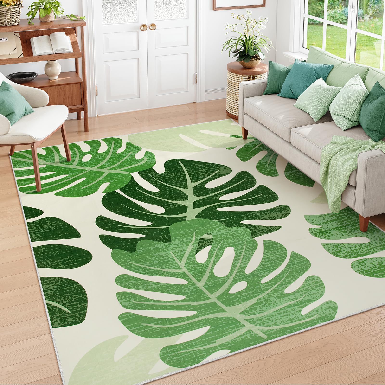 Amazon.com: Lukinbox Leaf Indoor Outdoor Area Rugs for Living Room