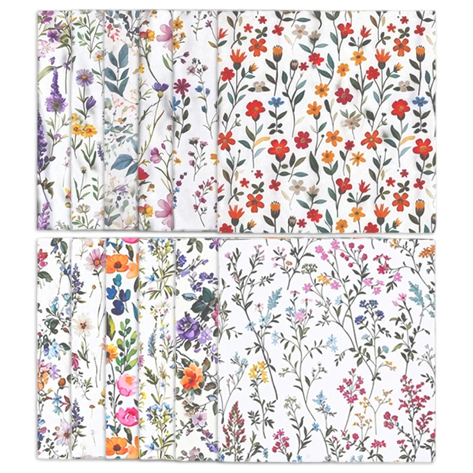 24 Sheets 12x12 inches Scrapbook Paper, Double-Sided Vintage Floral Patterned Paper for Scrapbooking Supplies, Decoupage, Card Making, Junk Journal, DIY Crafts & Photo Album Decoration (Green)