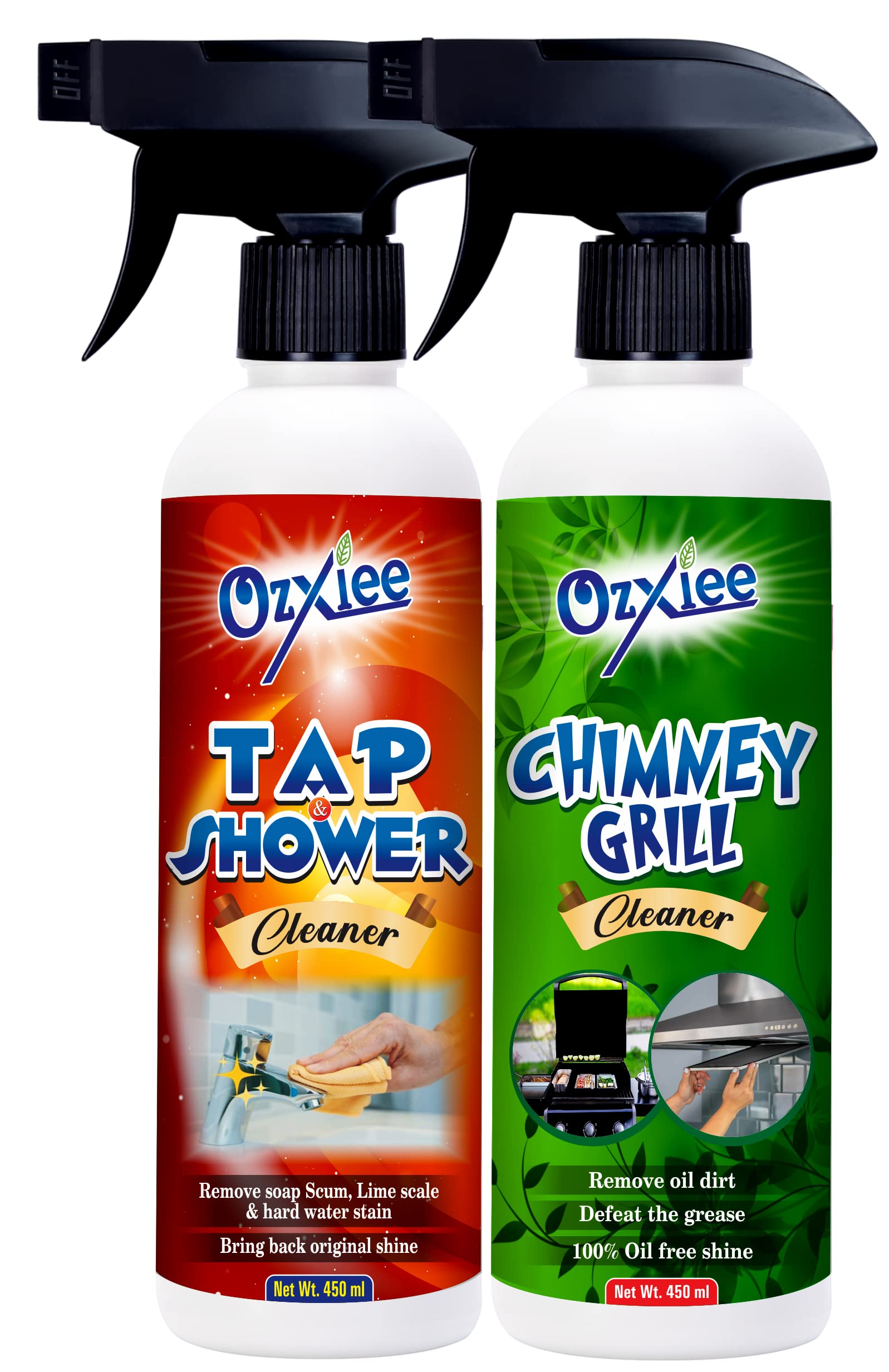 Ozxiee Chimney &Grill cleaner spray & Tap Cleaner Spray Combo (450ml+450ml) (B0BLCV7GWD) Amazon Price History, Amazon Price Tracker