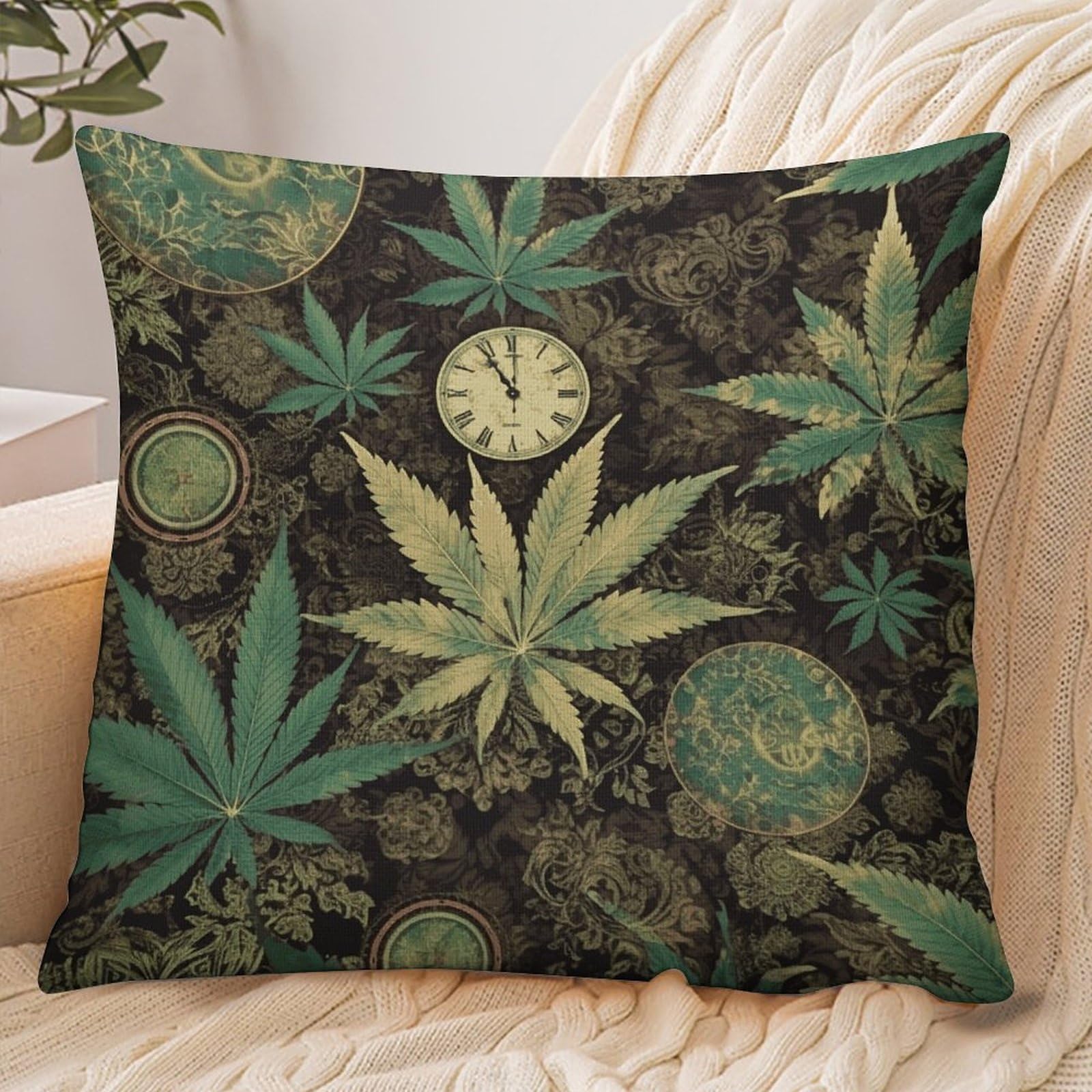 FekiLoot A Puff in Time Weed Marijuana Pillowcase Pillow Sham Pillow Case