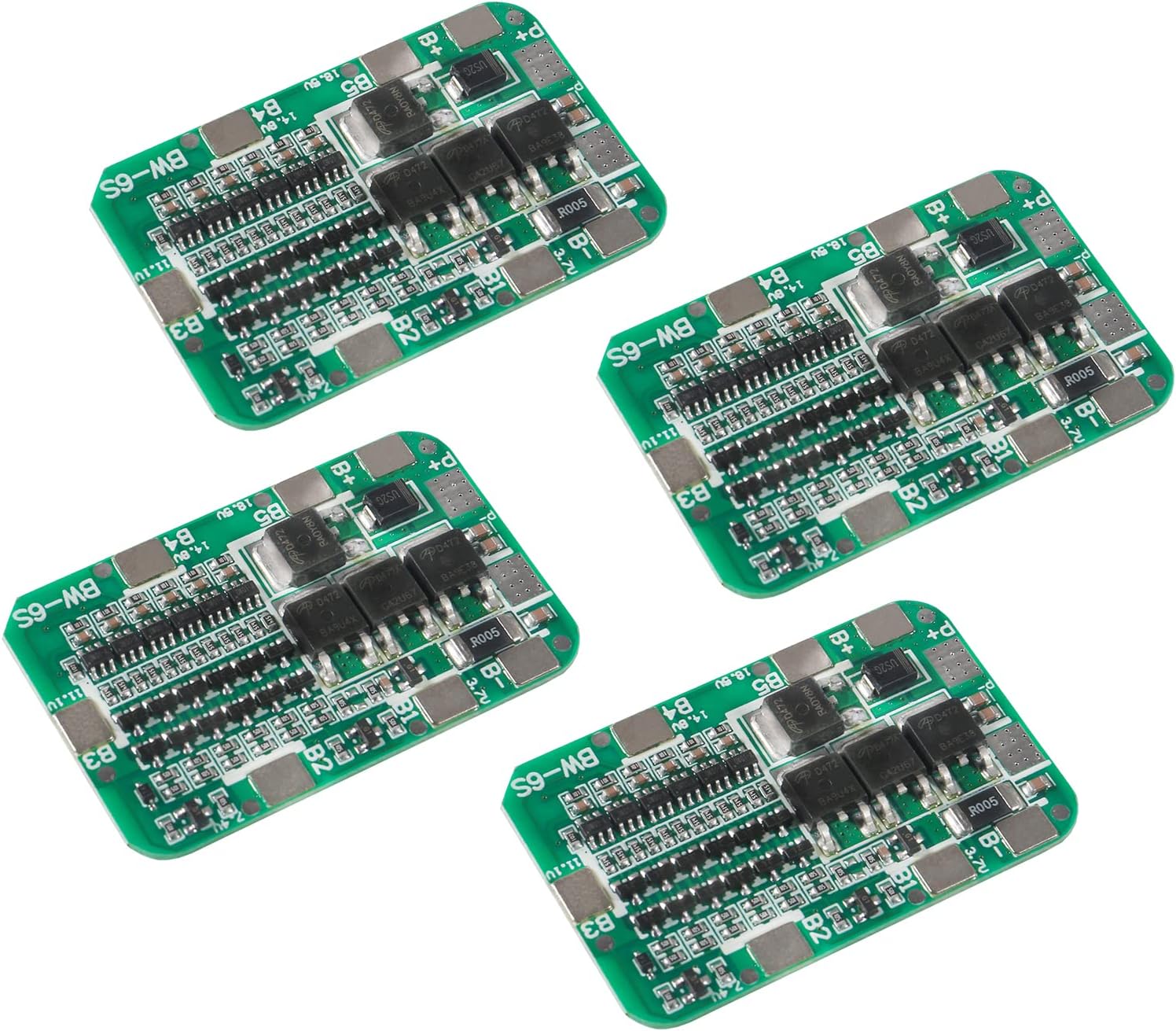 4PCS 6S 15A 24V PCB BMS Battery Protection Board for Li-ion Lithium 18650 Battery Packs Lipo Cell Module DIY Kit…
