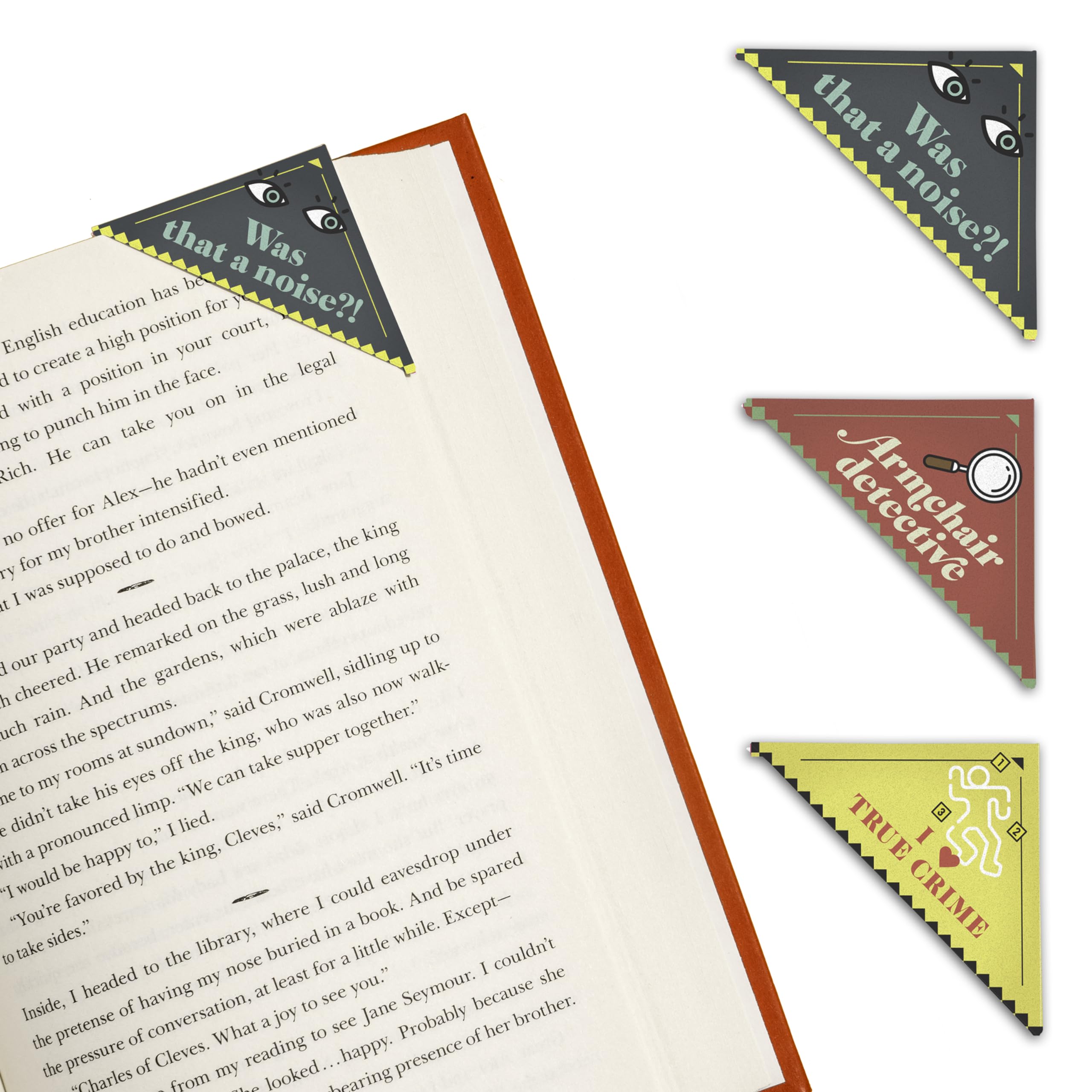 Knock Knock Mystery & True Crime Lovers Bookmark Corners: Set of 3 Unique Cardstock Bookmarks (Knock Knock Bookmark Corners)