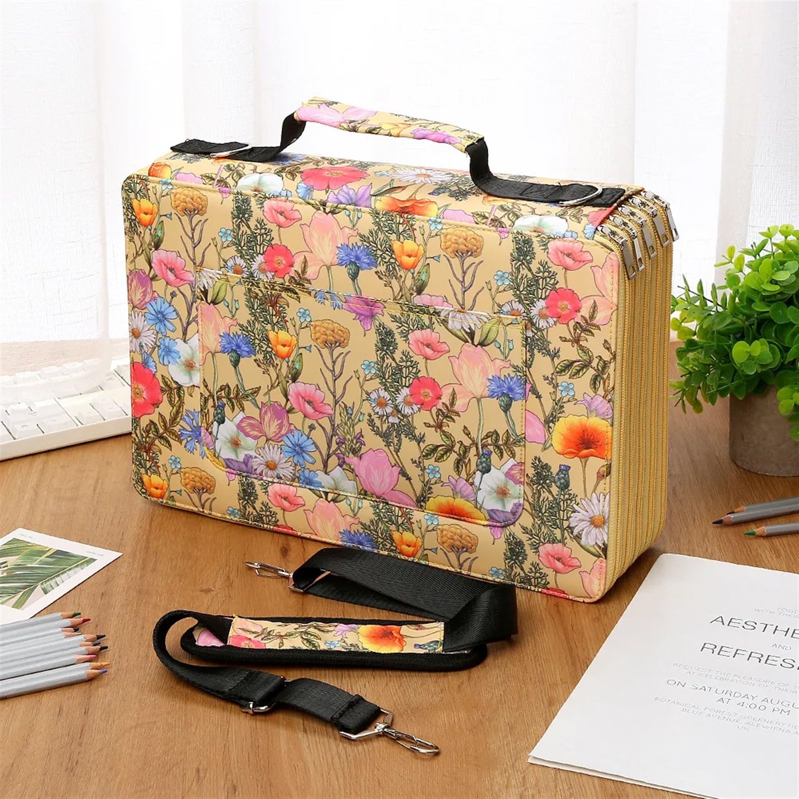 Federmäppchen Federmäppchen-Organizer mit 480 Fächern | For Federmäppchen, Schreibwaren, Stifttasche(Black)
