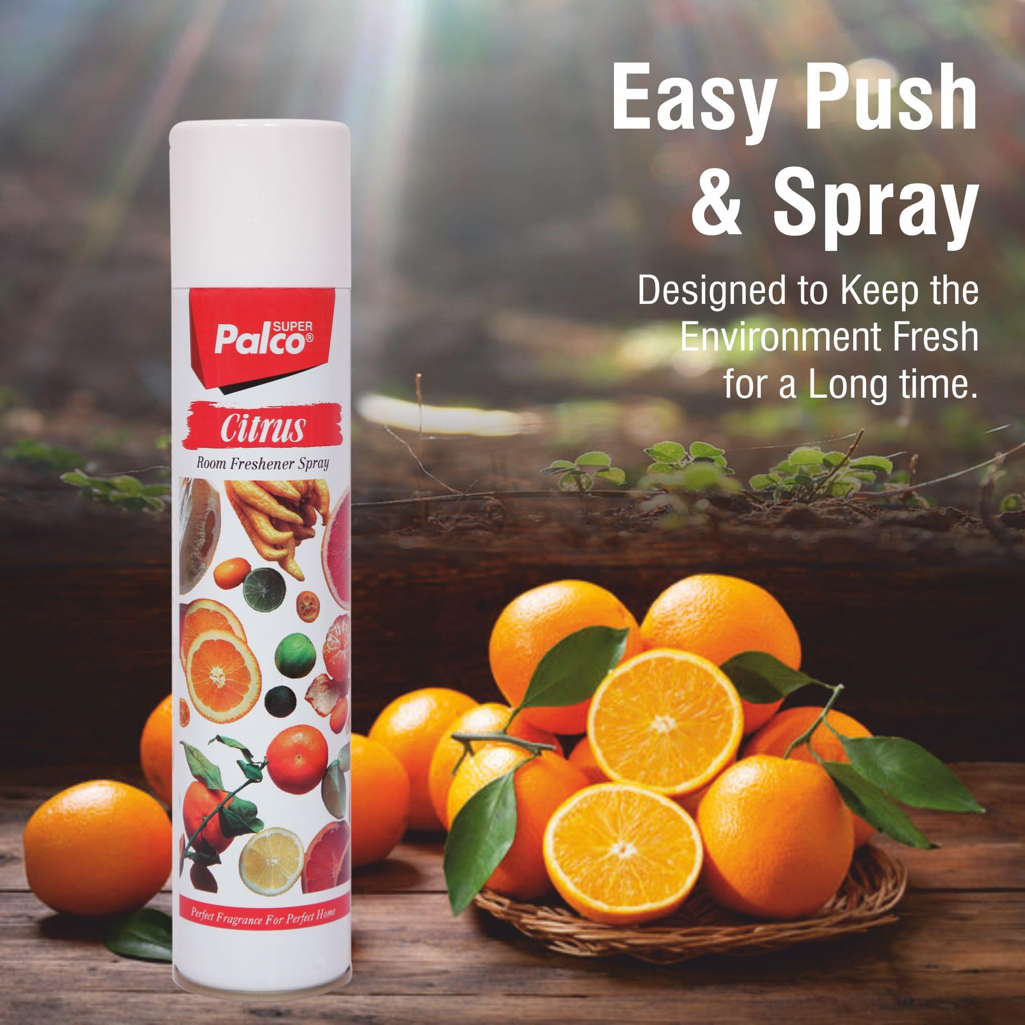 PALCO Room Freshener Spray 275ml – Citrus Air Freshener for Home & Office – Long-Lasting Fragrance 1