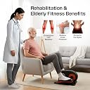 Sparnod Fitness SMB-575 Electric Under Desk Elliptical Trainer, Portable Seated Pedal Exerciser with Remote Control, LCD Display, Massage Pedals,150kg Capacity gallery image