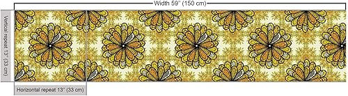 Vista 595 de Lunarable The Yard, tela azul real de The Yard, patrón de cerámica inspirado en el Medio Oriente estilo marroquí, estampado oriental, tela de satén