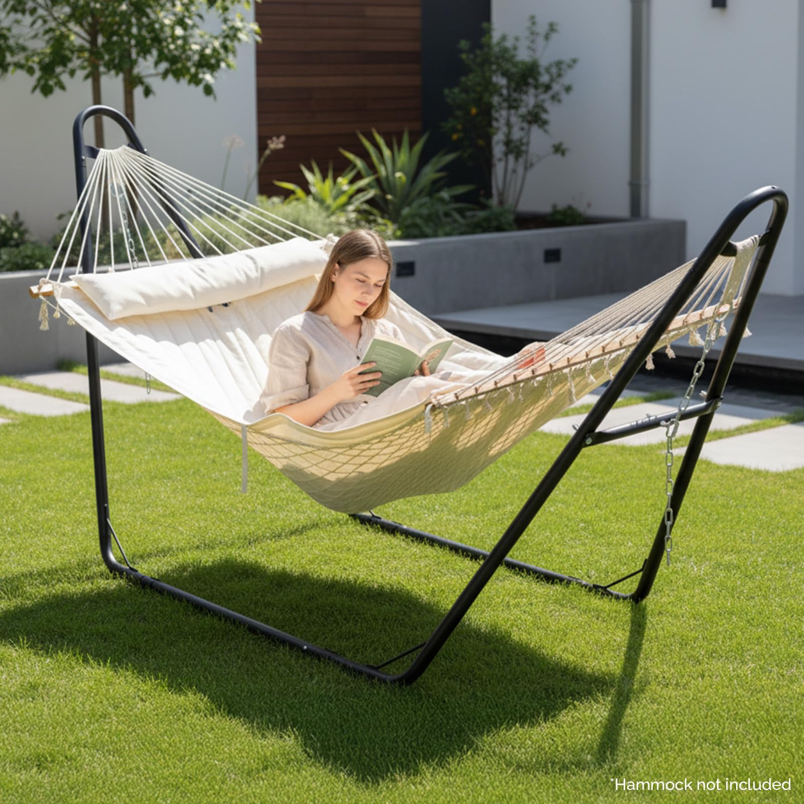 Support Hamac Acier 250 kg Universel 2-3 m avec Chaînes et Crochets