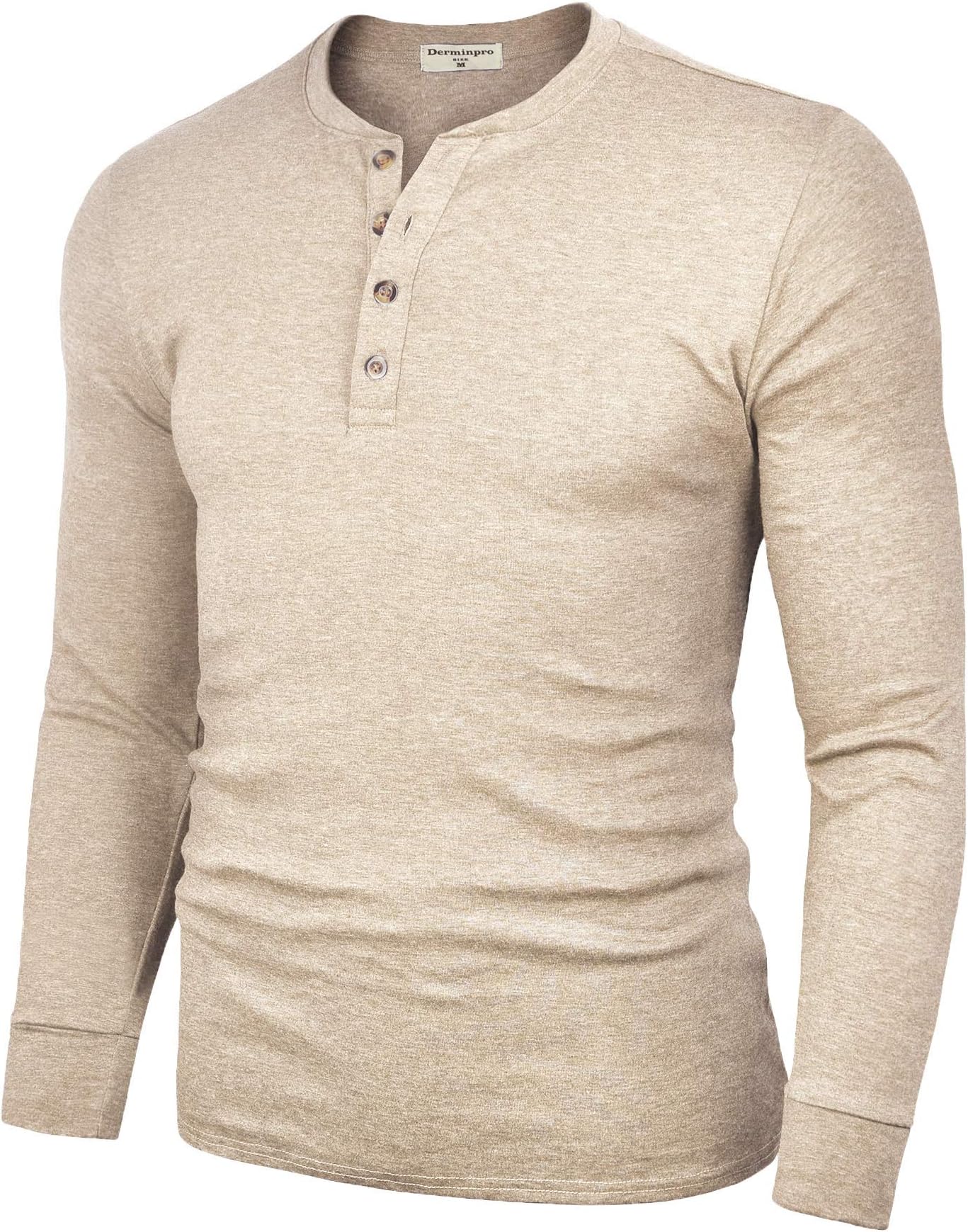 Men's Henley Cotton Casual Short/Long Sleeve Lightweight Button T-Shirts